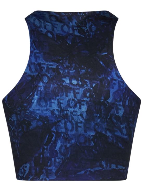  오프화이트 민소매 티셔츠 탑 탱크탑 블루 - OFF WHITE