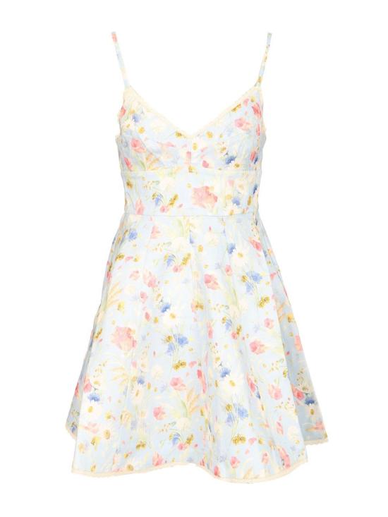  짐머만 숏 원피스 럭키 미니 드레스 클리어 블루