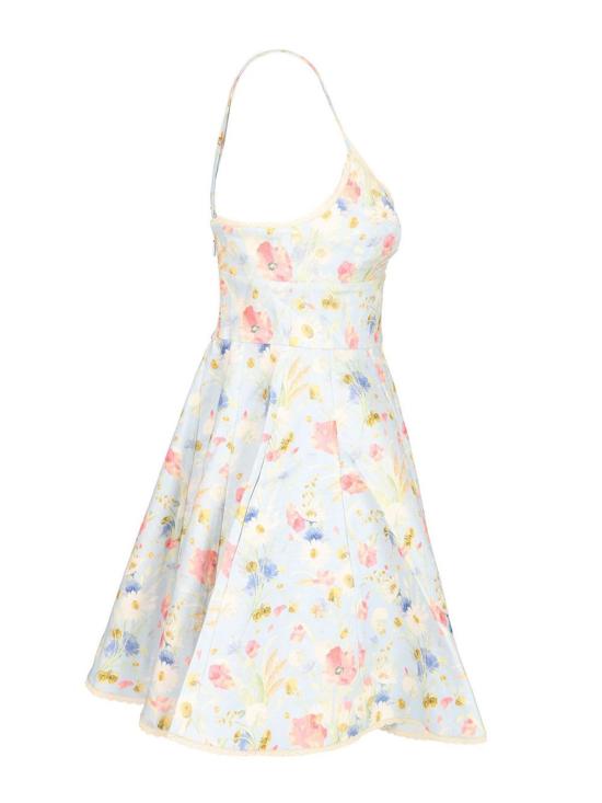  짐머만 숏 원피스 럭키 미니 드레스 클리어 블루 - ZIMMERMANN