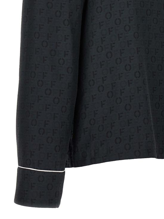  오프화이트 언더웨어 오프자카드 파자마 셔츠 블랙 - OFF WHITE