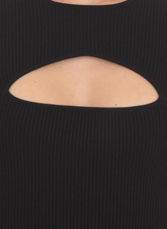  디스퀘어드2 미디 원피스 Dsquared2 컷아웃 디테일 블랙 드레스 - DSQUARED2