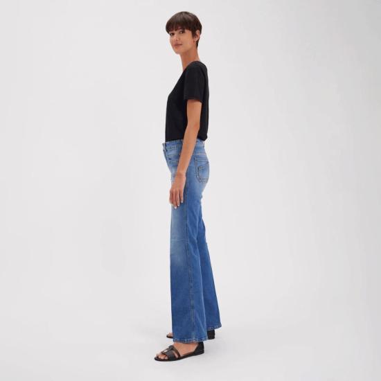  이네스 드 라 프레상쥬 데님 팬츠 Ines De La Fressange Rick Jeans 블루 데님 - INES DE LA FRESSANGE