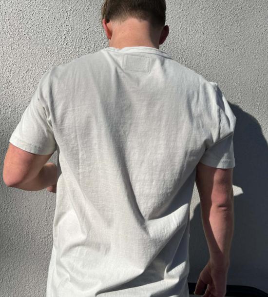  프레스콧 반팔 티셔츠 베이비 피마 티셔츠 실버 버치 - PRESCOTT