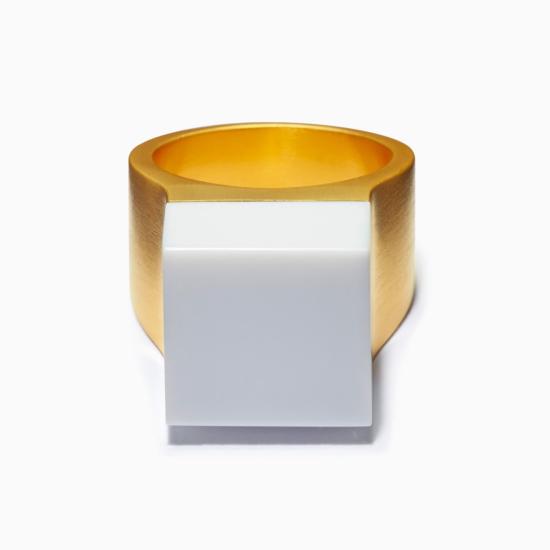  밍유왕 반지 밍위왕 벡터링 화이트 아게이트 - MING YU WANG