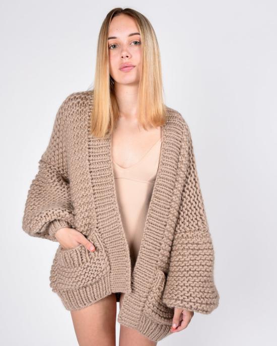  I Love Mr Mittens 가디건 나는 미스터 미튼즈 포켓  따뜻한 토프색을 좋아해