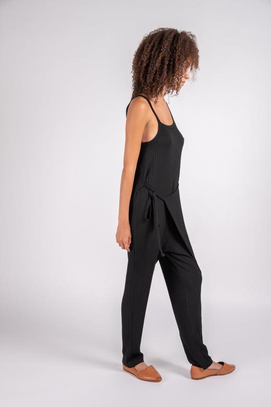  리타 점프수트 로우 리나 니트  블랙 - RITA