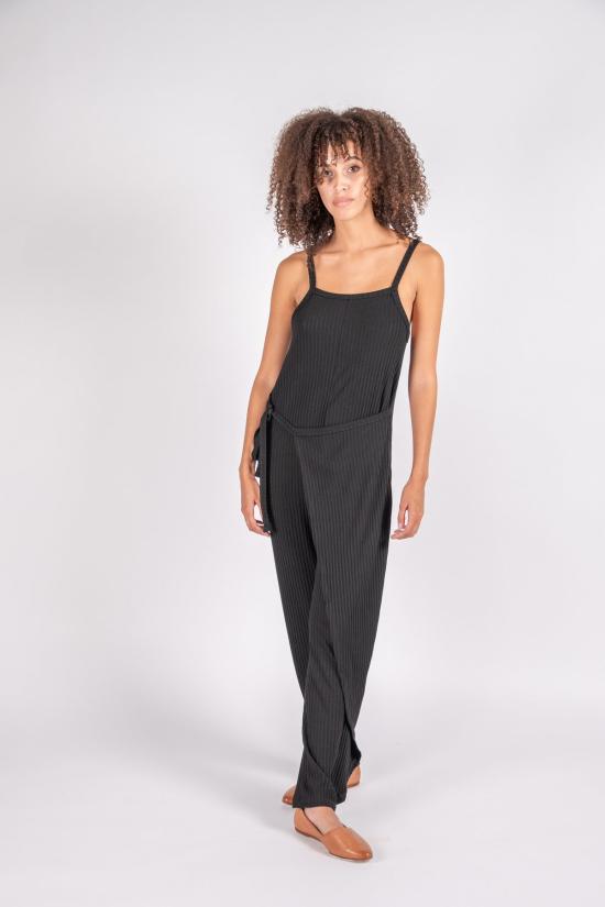  리타 점프수트 로우 리나 니트  블랙 - RITA