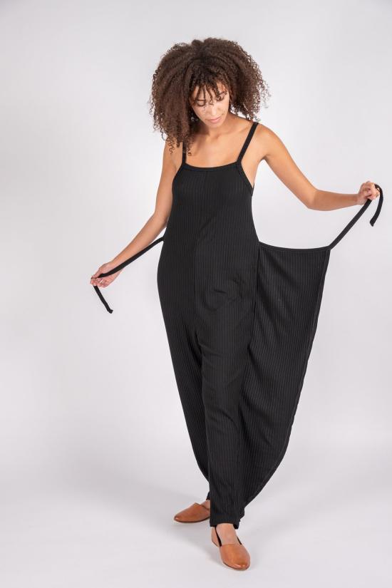  리타 점프수트 로우 리나 니트  블랙 - RITA