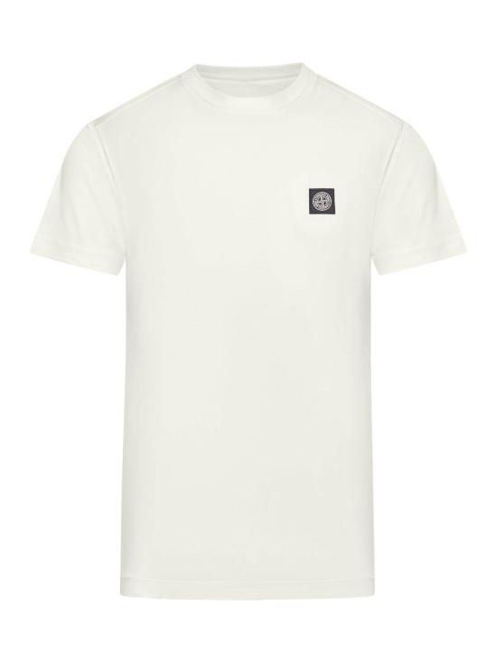  스톤 아일랜드 반팔 티셔츠 컴퍼스 패치 크루넥 티셔츠