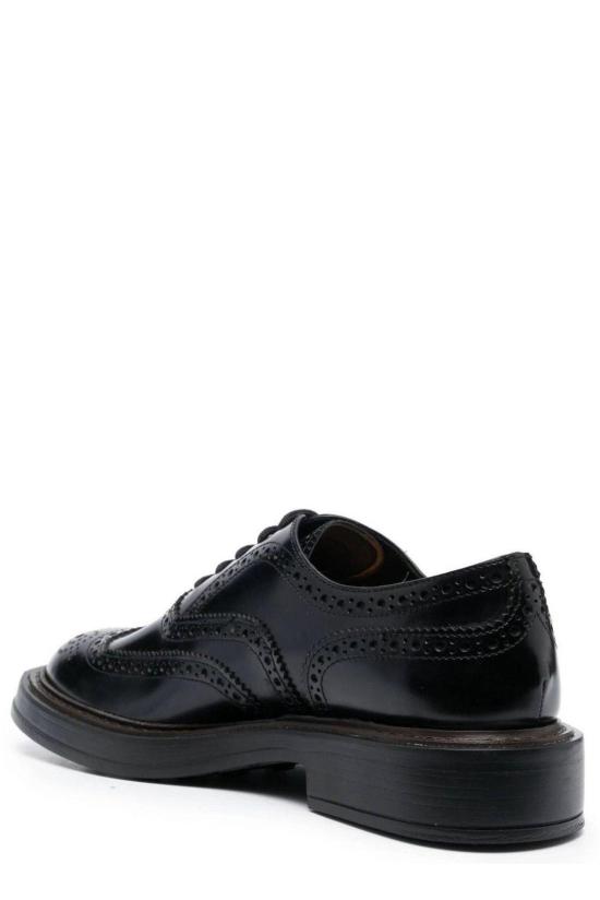  토즈 로퍼 라운드 토 레이스업 옥스퍼드 슈즈 블랙 - TODS