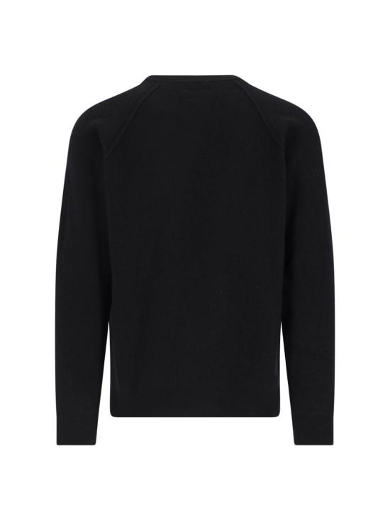  씨피 컴퍼니 스웨터 C.P. 회사 로고 크루넥  블랙 - C.P. COMPANY