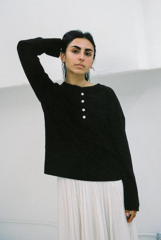  Merge 긴팔 티셔츠 머지 헴프 베이 헨리 탑