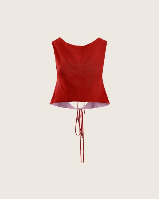  리 뉴욕 민소매 티셔츠 Leigh Ny Kristine 리버시블 탑 - LEIGH NY