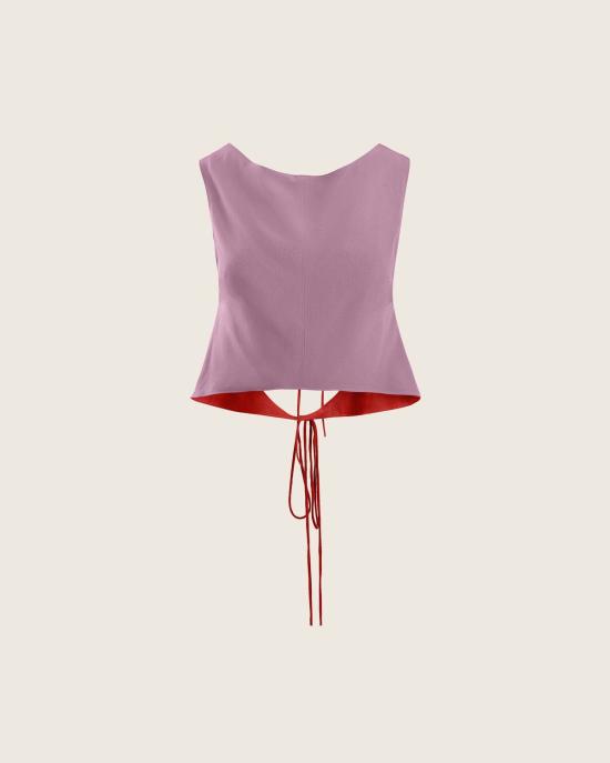  리 뉴욕 민소매 티셔츠 Leigh Ny Kristine 리버시블 탑 - LEIGH NY