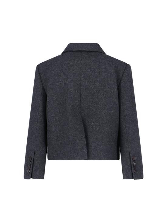  구찌 수트 자켓 숏 싱글 브레스트 블레이저 그레이 - GUCCI