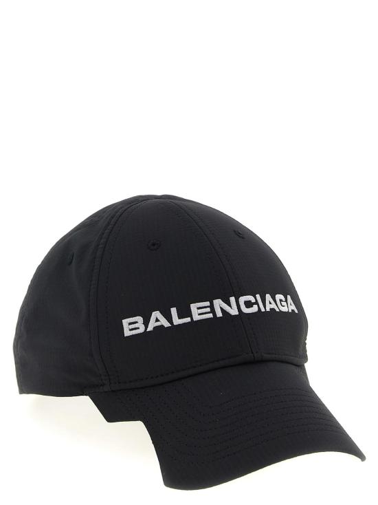  발렌시아가 모자 로고 캡 블랙/화이트 - BALENCIAGA