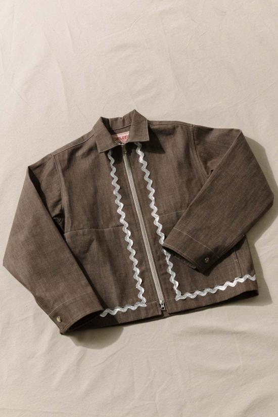  카린 데님 자켓 칼린 링 지퍼 재킷 실버 릭랙 재킷 - CARLEEN