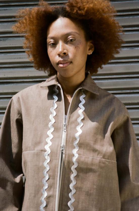  카린 데님 자켓 칼린 링 지퍼 재킷 실버 릭랙 재킷 - CARLEEN