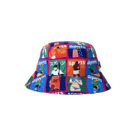  마켓 모자 일러스트레이티드 버킷햇