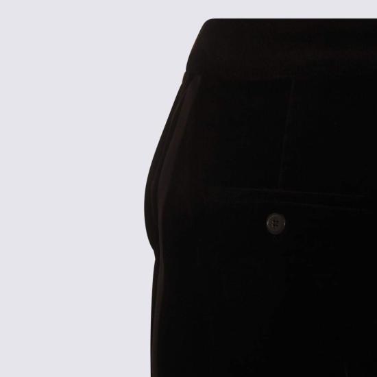  막스마라 스트레이트 팬츠 블랙 코튼 - MAX MARA