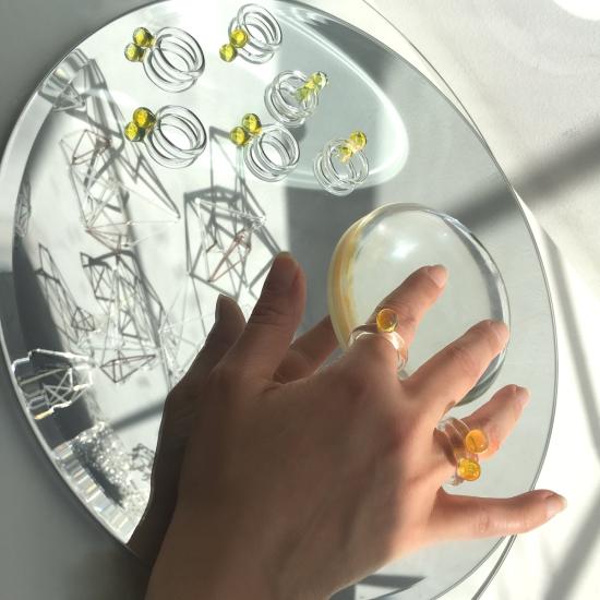  제인 다렌스부르그 반지 제인 다렌스버그 링 레몬 옐로우 도트 - JANE DARENSBOURG