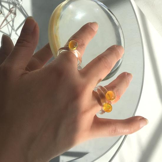  제인 다렌스부르그 반지 제인 다렌스버그 링 레몬 옐로우 도트 - JANE DARENSBOURG