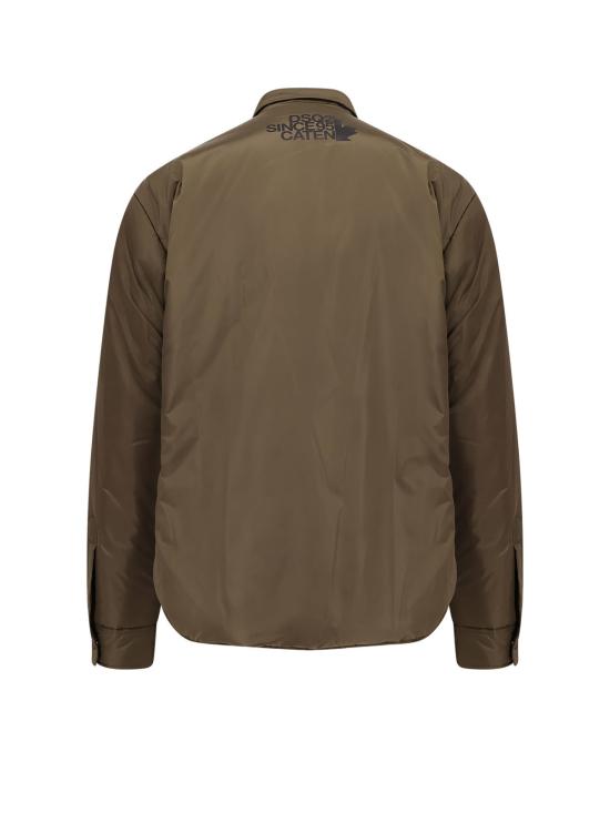  디스퀘어드2 자켓 Dsquared2 패딩 나일론 셔츠 재킷 밀리터리 그린 - DSQUARED2