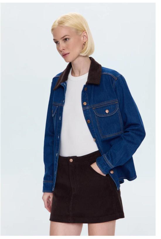  피스톨라 데님 자켓 Pistola Devon 릴렉스드 샤켓 다크 데님 - PISTOLA