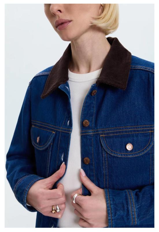  피스톨라 데님 자켓 Pistola Devon 릴렉스드 샤켓 다크 데님 - PISTOLA