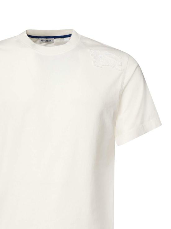  버버리 반팔 티셔츠 EKD 로고 티셔츠 화이트 - BURBERRY