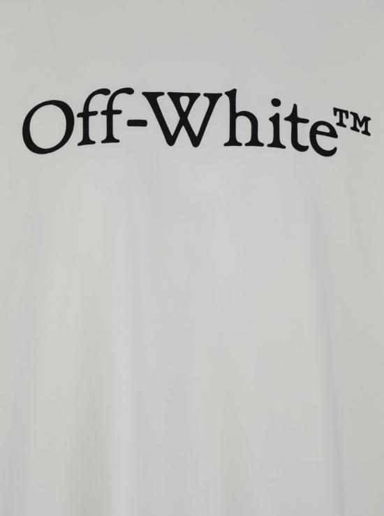  오프화이트 반팔 티셔츠 로고 스케이트 티셔츠 화이트/블랙 - OFF WHITE