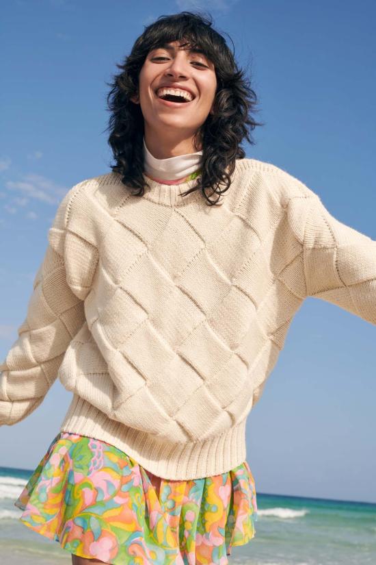 지지 니트웨어 스웨터 바스켓 위브 - GIGI KNITWEAR