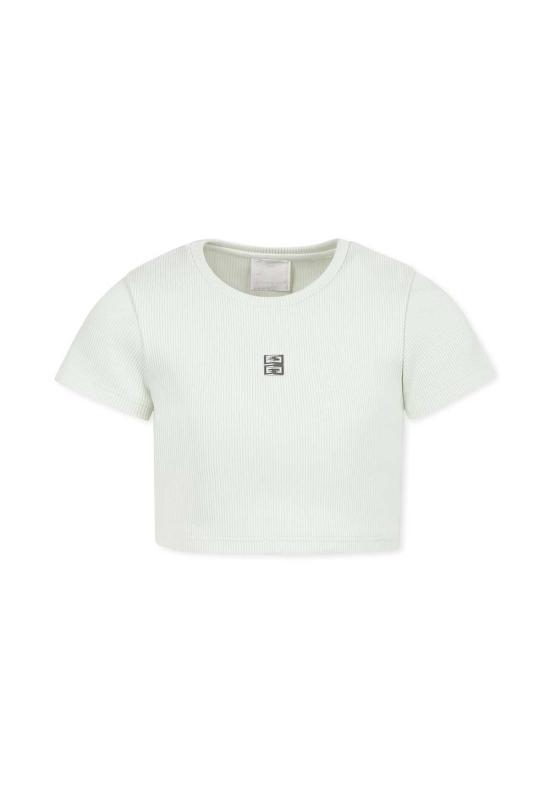  [키즈] 지방시 티셔츠 키즈 크롭 티셔츠 (4G 모티브, 그린)