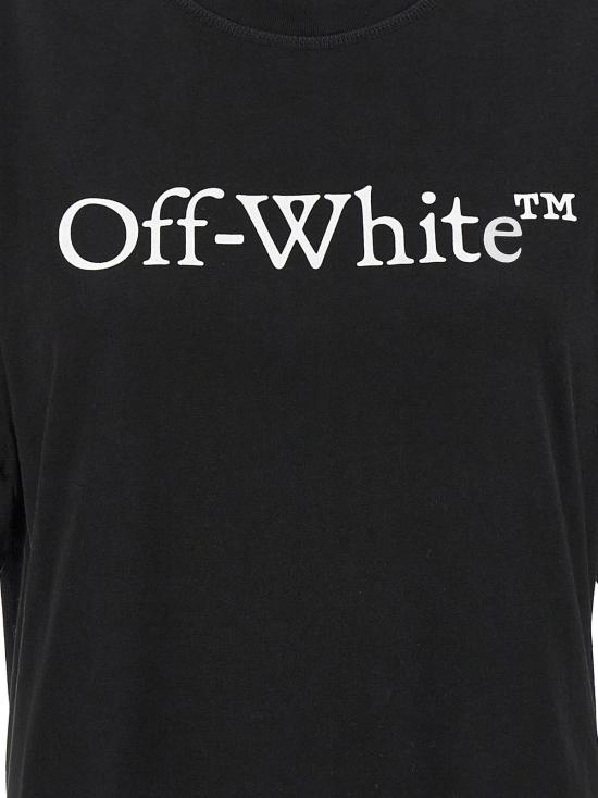  오프화이트 탑 로고 티셔츠 블랙 - OFF WHITE