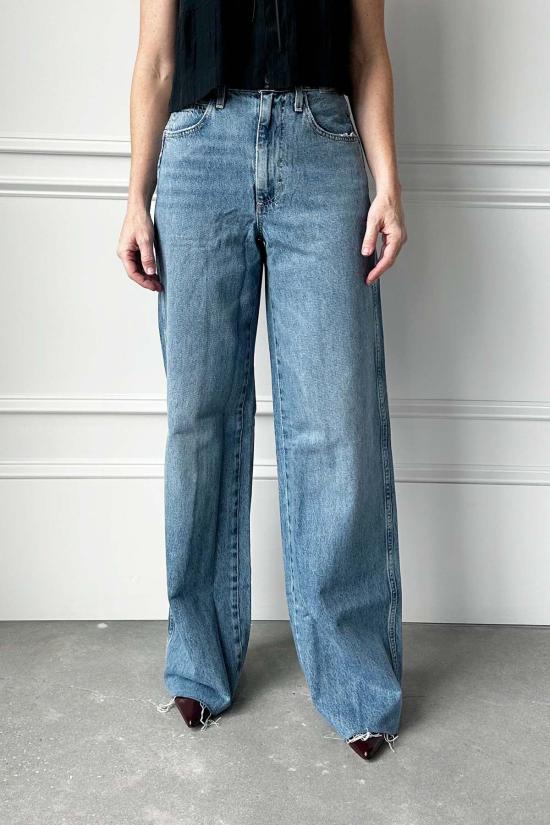  아모 데님 데님 팬츠 프리다 하이라이즈 와이드 레그 진 - AMO DENIM