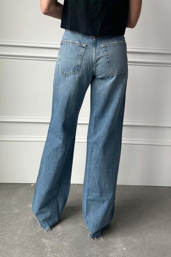  아모 데님 데님 팬츠 프리다 하이라이즈 와이드 레그 진 - AMO DENIM