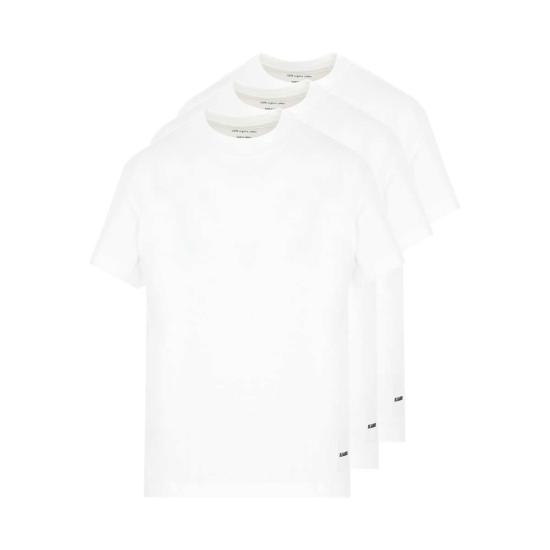  질샌더 반팔 티셔츠 질 샌더 3팩 티셔츠 탑 화이트 - JIL SANDER