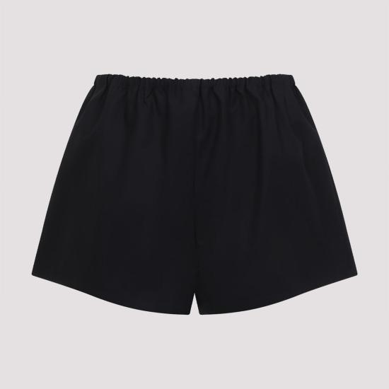  몽클레어 미디 원피스 코튼 미디 드레스 블랙 - MONCLER