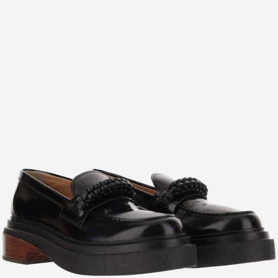  토즈 로퍼 가죽  (직조 장식) 블랙 - TODS