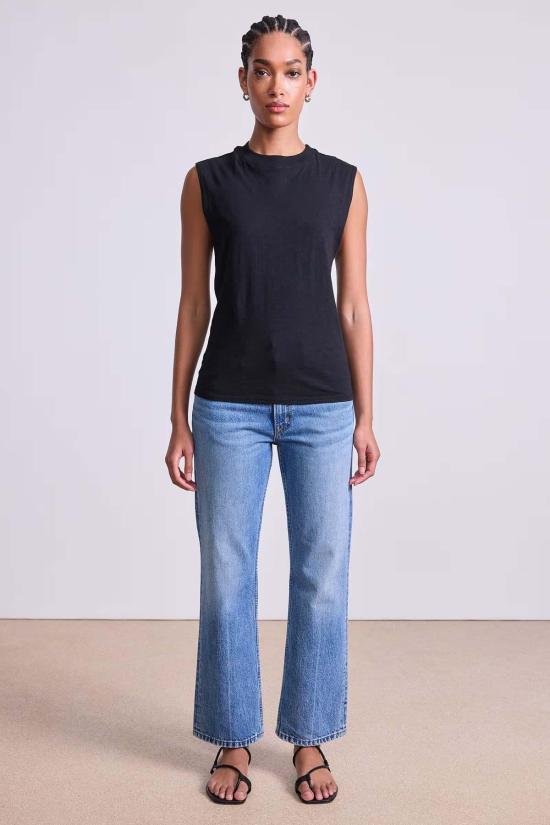  어피스 어파트 민소매 티셔츠 어피스 아파트 포르테 티셔츠 블랙 - APIECE APART