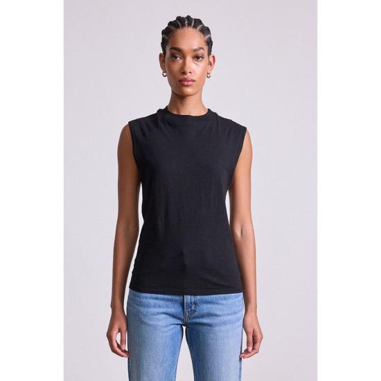  어피스 어파트 민소매 티셔츠 어피스 아파트 포르테 티셔츠 블랙