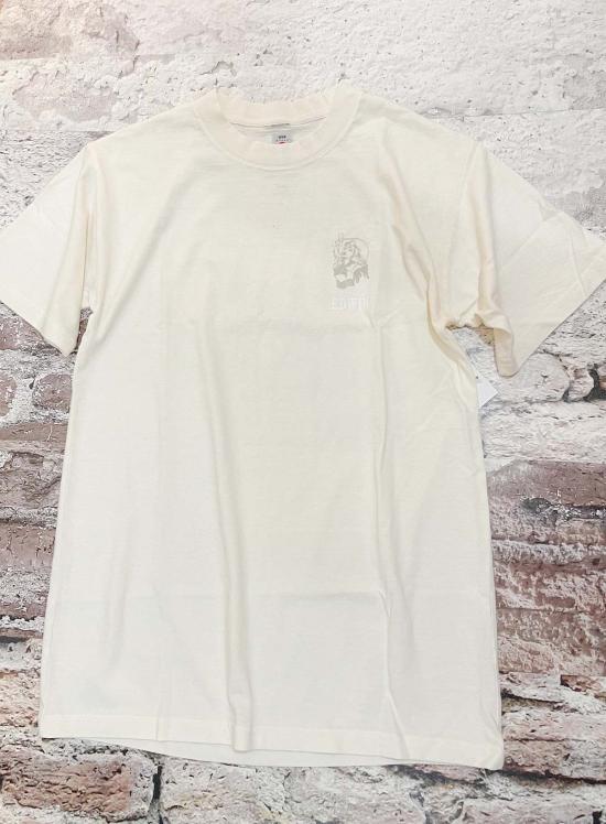  에드윈 반팔 티셔츠 스모킹 카우걸 티 내추럴