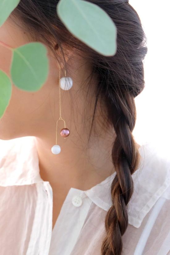  주주메이드 이어링 진주 스윙  골드 - JUJUMADE