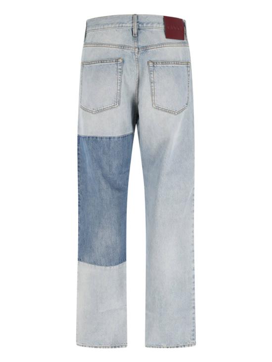  구찌 데님 팬츠 스트레이트 진 블루 라이트 블루 - GUCCI