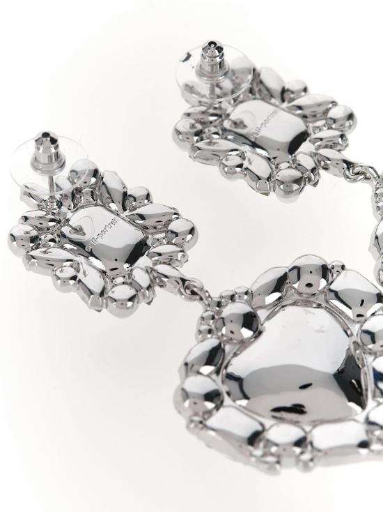  셀프 포트레이트 이어링 크리스탈 진주 하트형 귀걸이 - SELF PORTRAIT