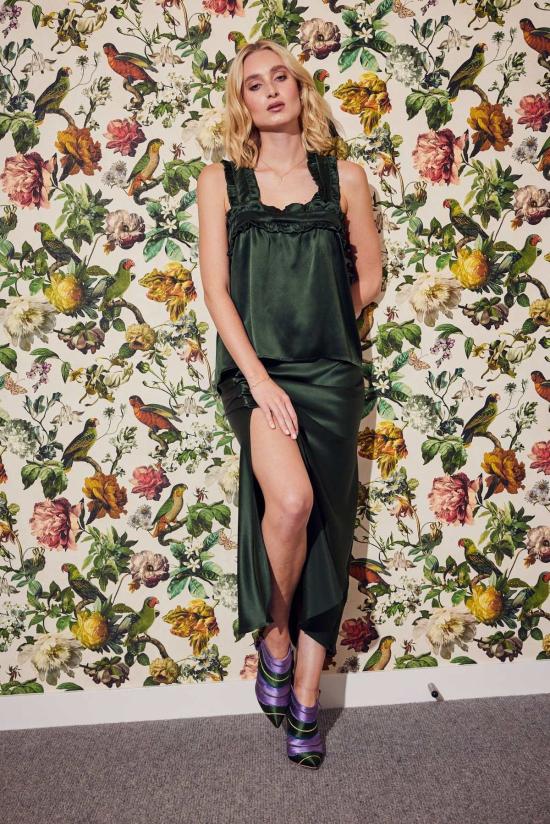  린제이 니콜라스 뉴욕 블라우스 린지 니콜라스 뉴욕 재키 크리스 크로스 탑 - LINDSAY NICHOLAS NEW YORK