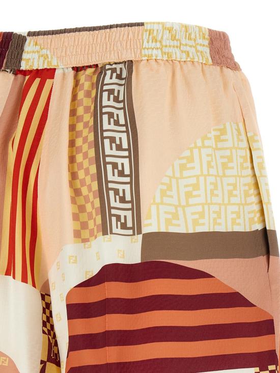  펜디 숏팬츠 패치워크 실크 쇼츠 바하마 25 - FENDI