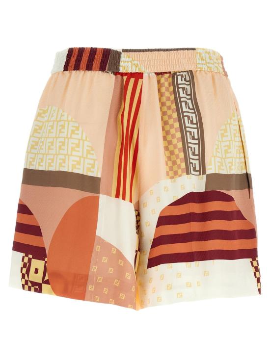  펜디 숏팬츠 패치워크 실크 쇼츠 바하마 25 - FENDI