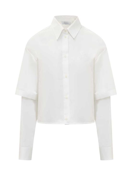  오프화이트 셔츠 포플린 북키쉬 베이스볼 셔츠 화이트