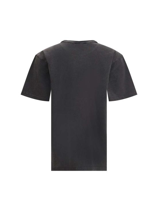  알렉산더 왕 반팔 티셔츠 그래픽 티셔츠 페이디드 블랙 - ALEXANDER WANG